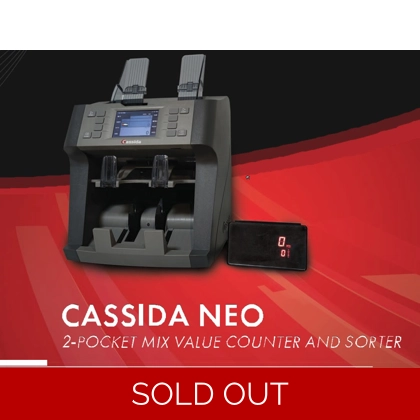 TWO POCKET CASH COUNTING MACHINE CASSIDA NEO